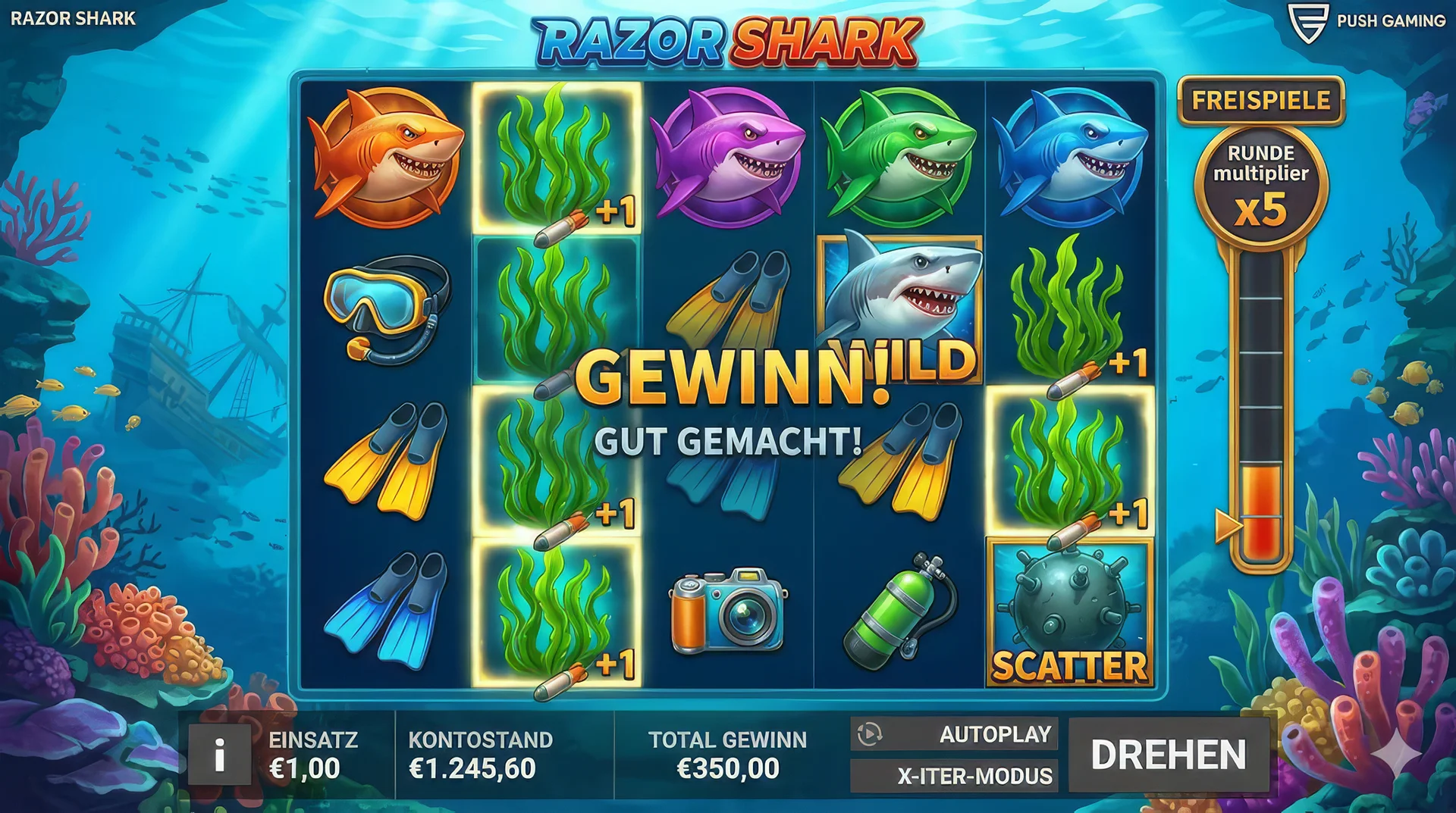 Screenshot von Razor Shark